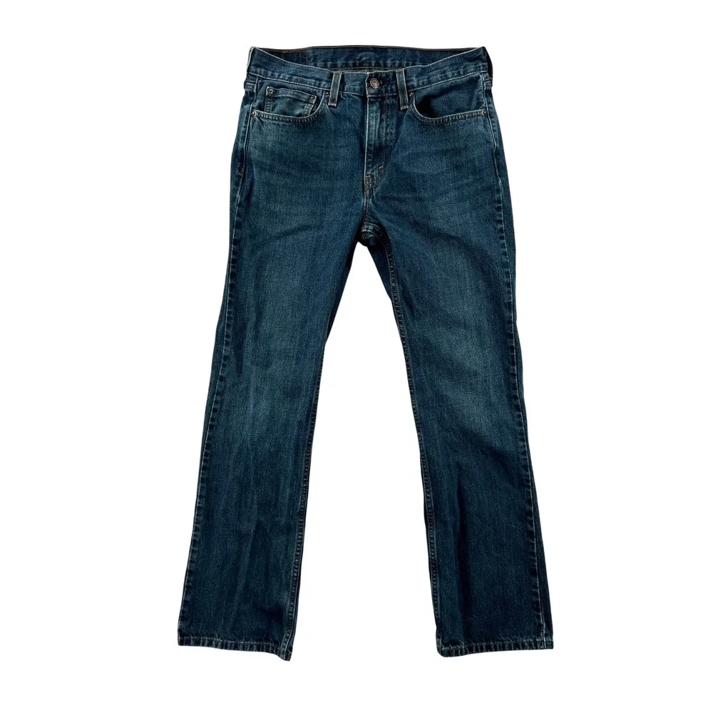 Levis 527 Slim Bootcut Jeans Mens 32x31 Dark Wash Blue Denim Western Cowboy Y2K